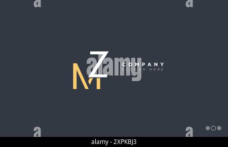 MZ Alphabet letters Initials Monogram logo Stock Vector