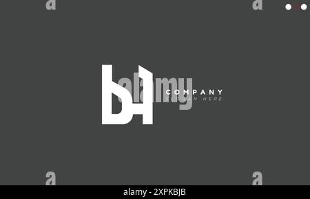 BH Alphabet letters Initials Monogram logo Stock Vector