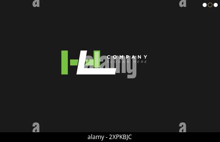 HL Alphabet letters Initials Monogram logo Stock Vector