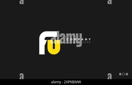 FU Alphabet letters Initials Monogram logo Stock Vector