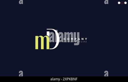MD Alphabet letters Initials Monogram logo Stock Vector
