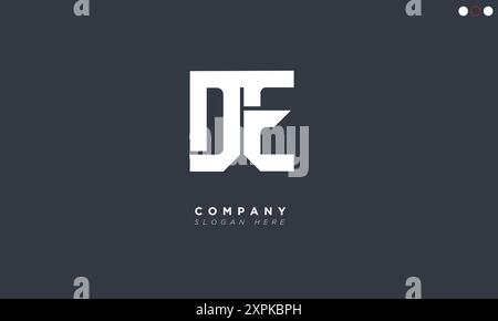 DE Alphabet letters Initials Monogram logo Stock Vector