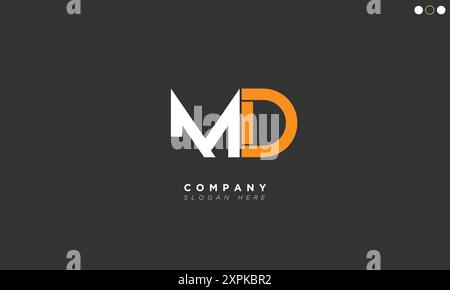 MD Alphabet letters Initials Monogram logo Stock Vector
