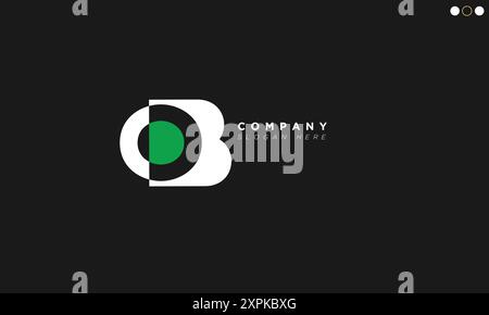 OB Alphabet letters Initials Monogram logo Stock Vector