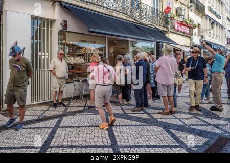 Rua Ferreira Borges is a pedestrian, commercial and tourist street in the old town of Coimbra, Portugal Stock Photo