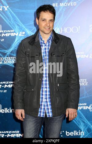 Ralph Macchio attends the premiere of 'The Amazing Spider-Man 2' at the Ziegfeld Theater in New York Stock Photo