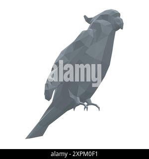 Polygonal Animals parrot icon. Vector stock illustration. Parrot macaw vector icon. Wild bird illustration. Stock Vector