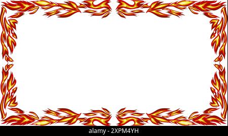 Fire frame design. Perfect for book cover cards, backgrounds, wallpapers, banners, posters Stock Vector