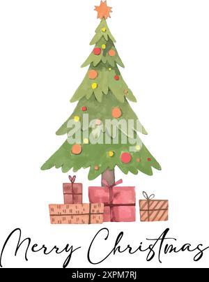 Vector drawing of a festive gift box with cookies and cinnamon rolls ...