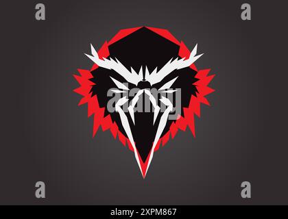 Eagle and wings logo, hawk or bird emblem, furious icon, brave, luxury and adventurous style, for business or company, flying bird Stock Vector