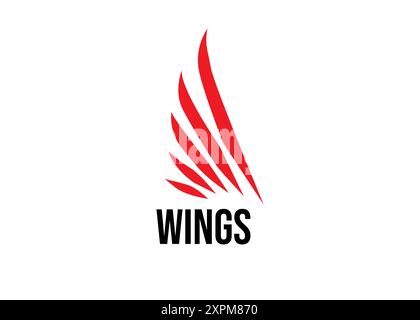 W Logo, Wings or Wing Logo, with letter W, elegant, luxury and adventurous style, for business or company, fly Stock Vector