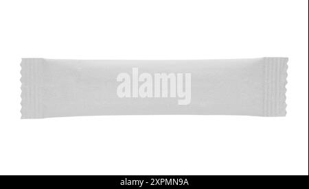 blank white stick sachet package isolated on white background Stock Photo