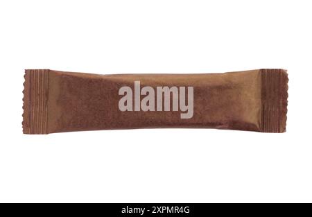 blank brown stick sachet package isolated on white background Stock Photo
