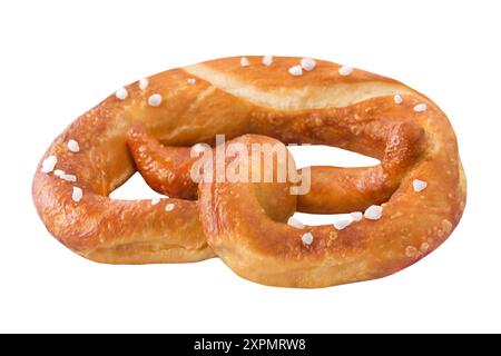 Pretzel with salt isolated on white background Stock Photo