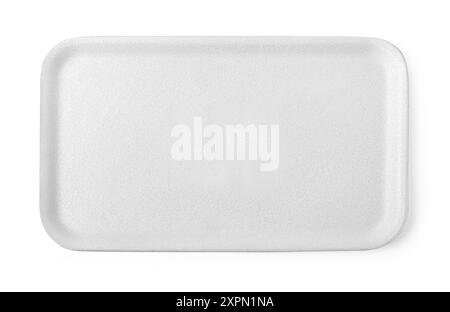 plastic tray top viewisolated on white background with clipping path Stock Photo