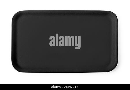 plastic tray top viewisolated on white background with clipping path Stock Photo