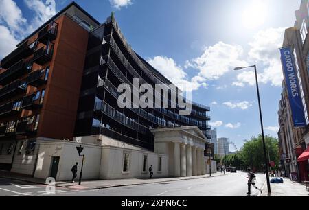 London - 06 10 2022: View of Stamford St in South Bank with the facade of the Native Waterloo hotel Stock Photo