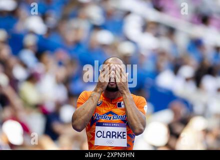 Paris, France. 07th Aug, 2024. PARIS - Ryan Clarke before the 800 meters (men) during the Olympic athletics competitions. ANP IRIS VAN DEN BROEK Credit: ANP/Alamy Live News Stock Photo