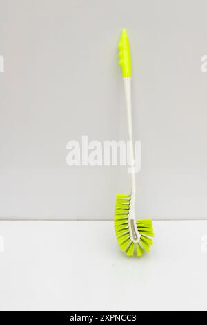 Green Toilet Brush isolated on white background Stock Photo - Alamy