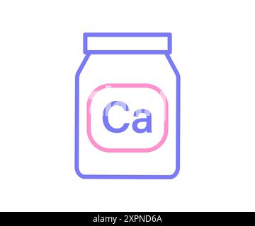 Calcium Minerals Element Vector Icon Supplement Stock Vector