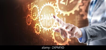Java programming language web development concept. Technology Internet concept Stock Photo