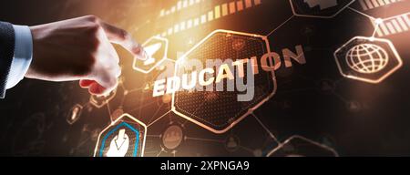 E-learning Education Webinar Online concept. Business Technology Stock Photo