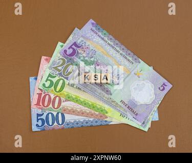 Saudi All Notes Saudi Arabia new currency notes closeup Stock Photo - Alamy