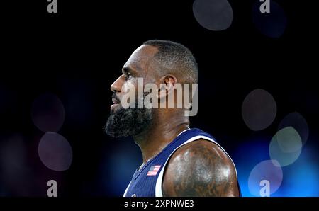 Paris, FRANCE - AUGUST 06: LeBron James of United States during the Men ...