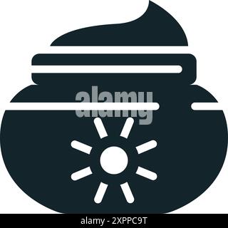 Sunscreen cream protecting skin from sun uv rays Stock Vector