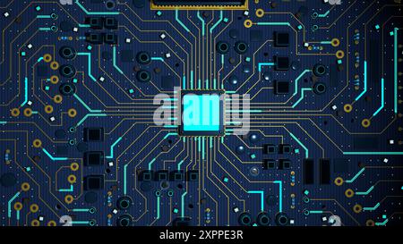 Electronic motherboard and isometric processor and microchip ...