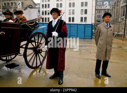 City of London businessmen dignitaries at Sir Alexander Graham, the Lord Mayor of London annual Lord Mayors Show. 1990 1990s UK Stock Photo