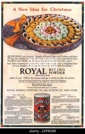1919 Royal Baking Powder ad - Cookies and cakes for Christmas Stock Photo