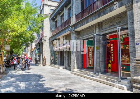 Shops in the tourist part of Qianmen street in Beijing, China Stock Photo