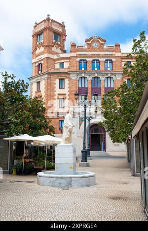 Post Office Building at Plaza de las Flores Square - Cadiz, Andalusia, Spain Stock Photo