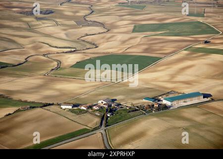 Farmlands, Arzubiaga near Vitoria-Gasteiz, Alava, Basque Country, Spain Stock Photo