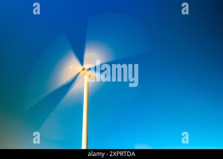 Rotterdam,Netherlands. Environmentally friendly modern wind mill producing lot's of electrical energy for surrounding industry at Maasvlakte 2 inside Stock Photo