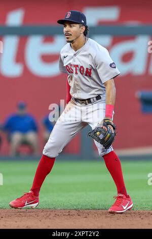 Boston Red Sox shortstop David Hamilton poses during photo day at the ...