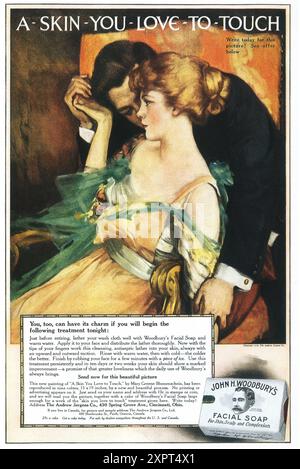 1916 Woodbury's facial soap ad - 'A Skin You Love to Touch' painting by Mary Greene Blumenschein Stock Photo