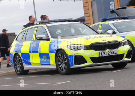 Police cars on display at the Cops & Cars Show at The Motorist in Leeds ...