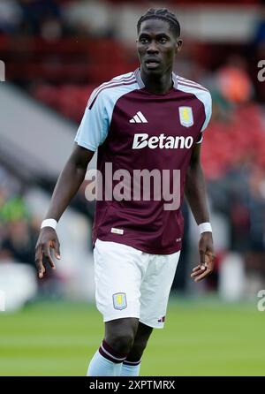 Walsall, UK. 7th Aug, 2024. Amadou Onana of Aston Villa during the Pre Season Friendly match at the Bescot Stadium, Walsall. Picture credit should read: Andrew Yates/Sportimage Credit: Sportimage Ltd/Alamy Live News Stock Photo