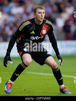 Walsall, UK. 7th Aug, 2024. Joe Gauci of Aston Villa during the Pre Season Friendly match at the Bescot Stadium, Walsall. Picture credit should read: Andrew Yates/Sportimage Credit: Sportimage Ltd/Alamy Live News Stock Photo