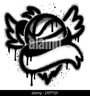 Basketball Sports Club Logo Template graffiti for Tournament or Sports Team. Stock Vector