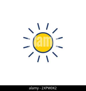 Sun icon vector. Brightness Icon vector Stock Vector Image & Art - Alamy