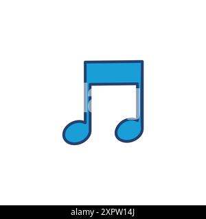 Music icon vector. note music icon vector Stock Vector