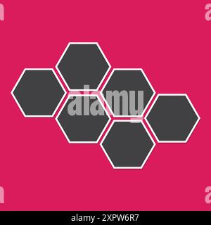 collage photo frames flat design Stock Vector