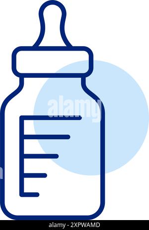 Baby feeding bottle. Pixel perfect, editable stroke vector icon Stock Vector
