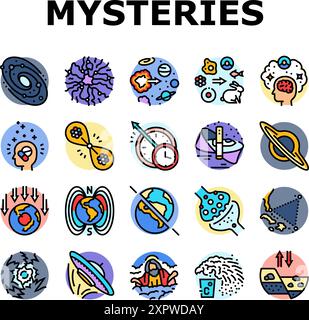 unsolved mysteries question icons set vector Stock Vector Image & Art ...