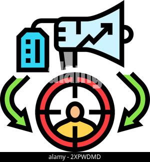 Reference Groups Consumer Behavior Color Icon Vector Illustration Stock