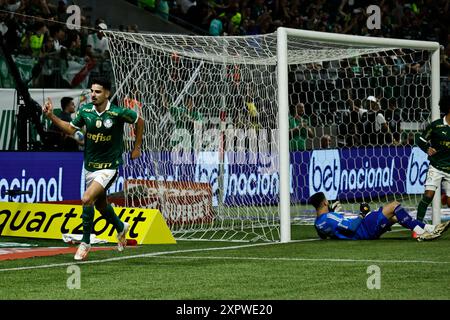 Sao Paulo, Brazil. 07th Aug, 2024. Match between Palmeiras and Flamengo in the round of 16 of the Copa do Brasil 2024, at Allianz Parque, on the evening of this Wednesday, 7th. Photo: Adriana Spaca/SPP (Adriana Spaca/SPP) Credit: SPP Sport Press Photo. /Alamy Live News Stock Photo