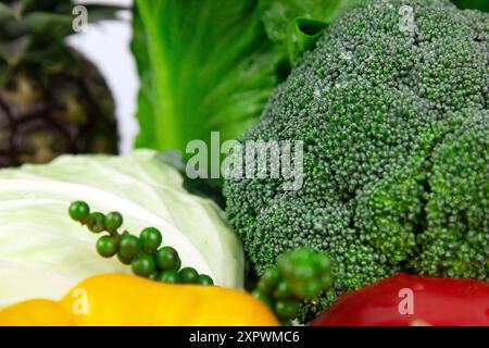 Broccoli isolated on white background with clipping path design Stock Photo
